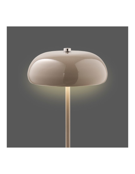 Lampe de table rechargeable tactile métal taupe 23 cm Margate House Nordic - 6