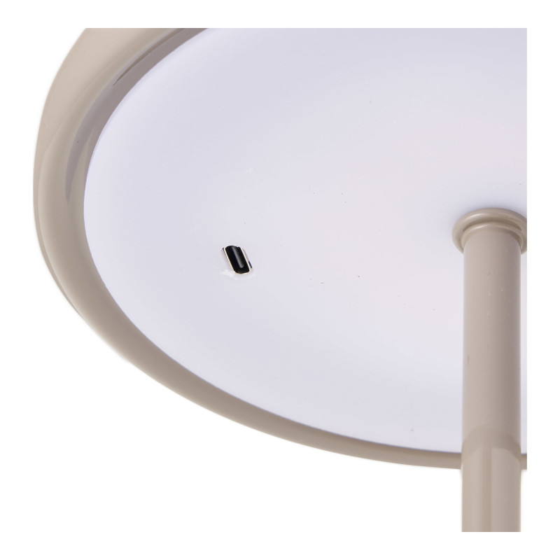 Lampe de table rechargeable tactile métal taupe 23 cm Margate House Nordic - 3