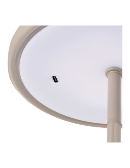 Lampe de table rechargeable tactile métal taupe 23 cm Margate House Nordic - 3
