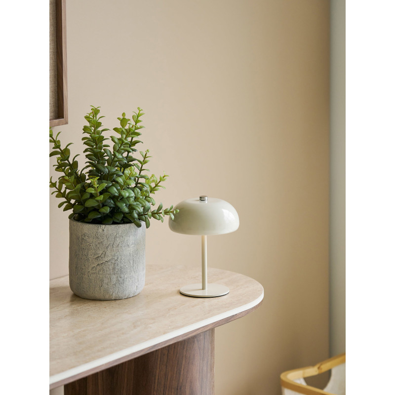 Lampe à poser rechargeable tactile métal beige 18 cm Margate House Nordic - 2