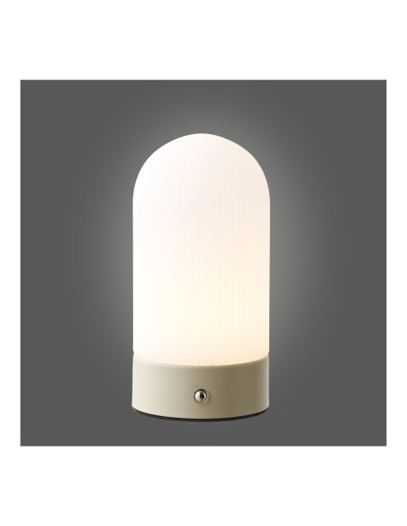 Lampe à poser rechargeable tactile beige et blanc 18 cm Ashford House Nordic - 6