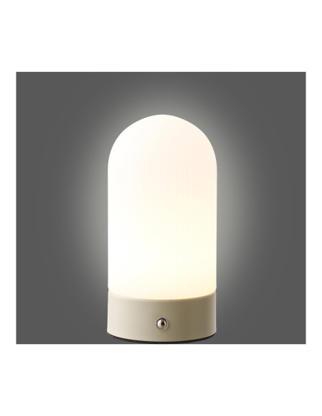 Lampe à poser rechargeable tactile beige et blanc 18 cm Ashford House Nordic - 7