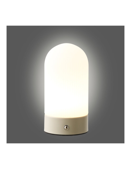 Lampe à poser rechargeable tactile beige et blanc 18 cm Ashford House Nordic - 8