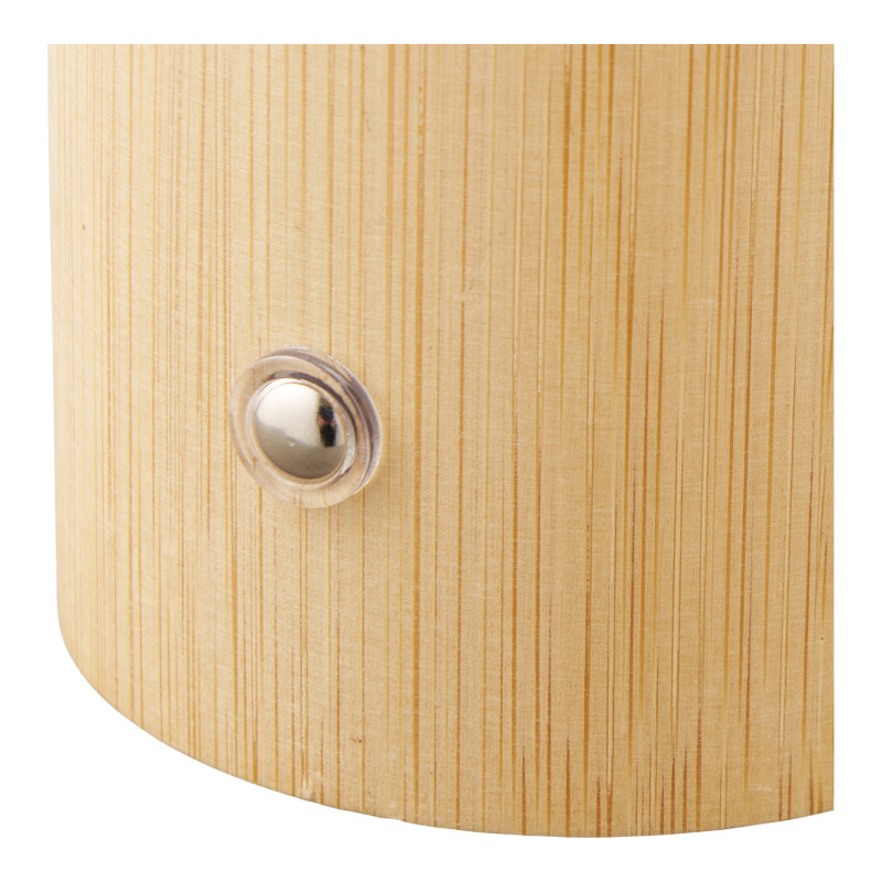 Lampe à poser rechargeable bambou naturel blanc 18 cm Stafford House Nordic - 5