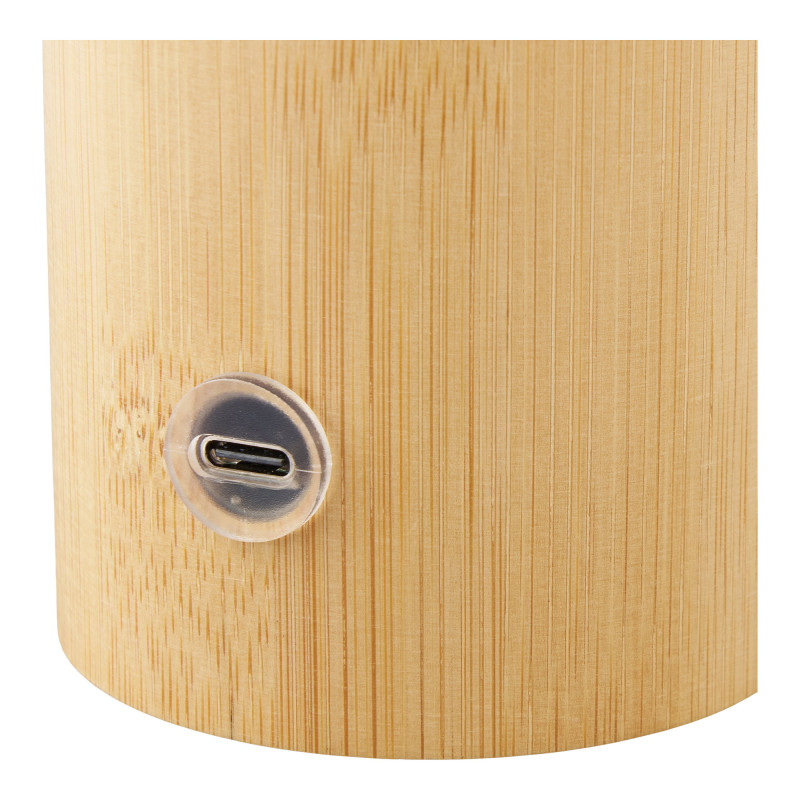 Lampe à poser rechargeable bambou naturel blanc 18 cm Stafford House Nordic - 6