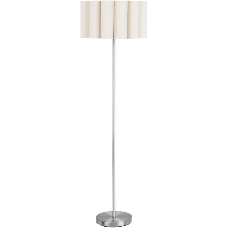 Lampadaire en lin beige et acier gris 150 cm Watton House Nordic - 1