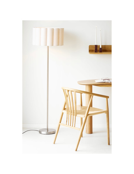 Lampadaire en lin beige et acier gris 150 cm Watton House Nordic - 2