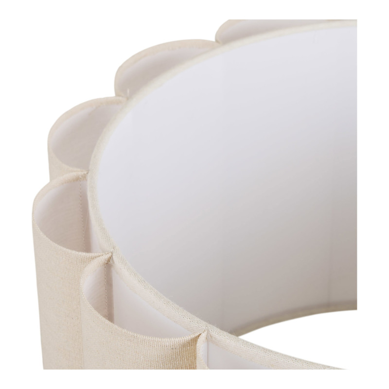 Lampadaire en lin beige et acier gris 150 cm Watton House Nordic - 5
