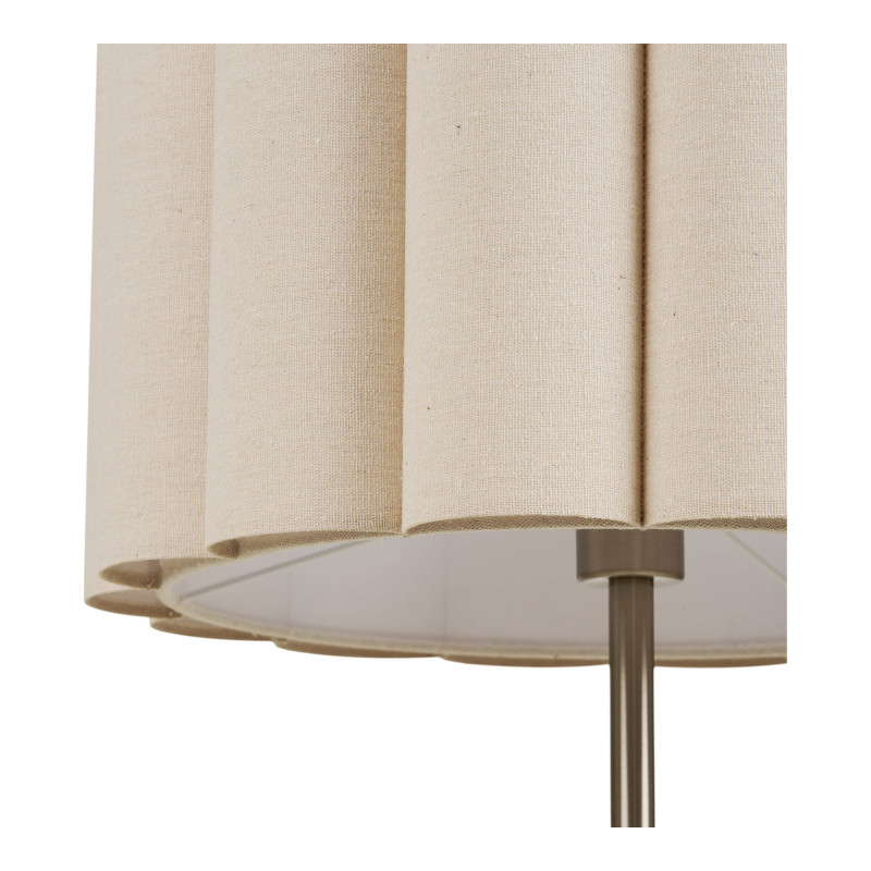 Lampadaire en lin beige et acier gris 150 cm Watton House Nordic - 6