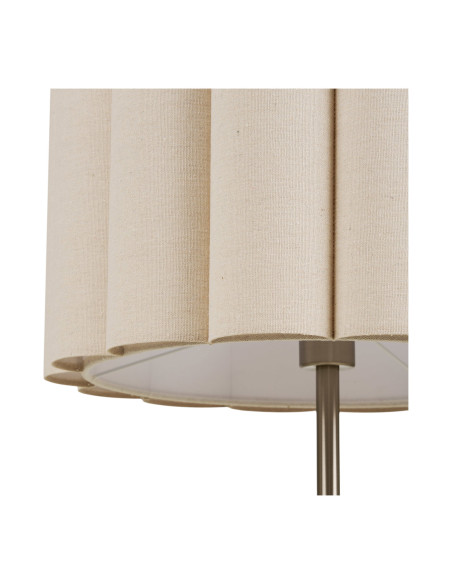 Lampadaire en lin beige et acier gris 150 cm Watton House Nordic - 6