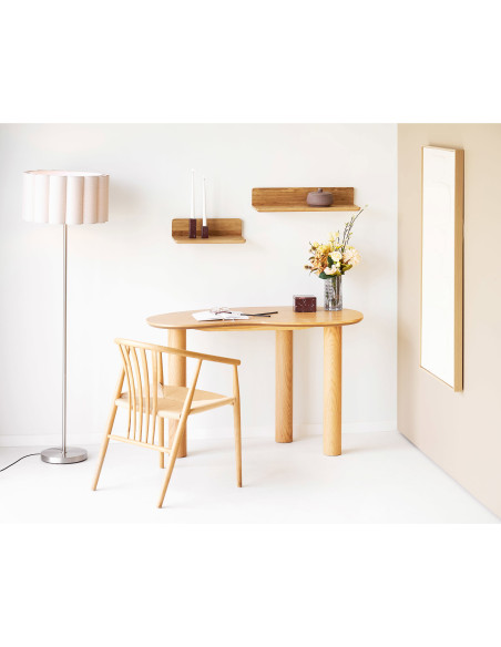 Lampadaire en lin beige et acier gris 150 cm Watton House Nordic - 7
