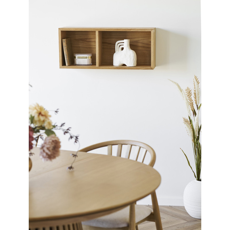 Étagère murale placage chêne 2 niches 71 cm Oshawa House Nordic - 4