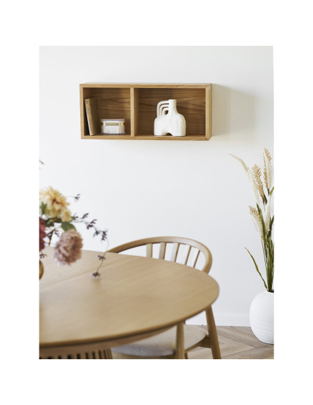 Étagère murale placage chêne 2 niches 71 cm Oshawa House Nordic - 4