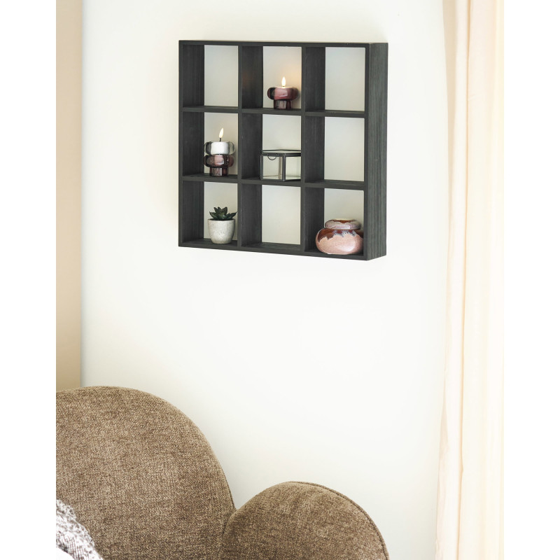 Étagère murale noire 9 niches 46 cm Moss House Nordic - 2