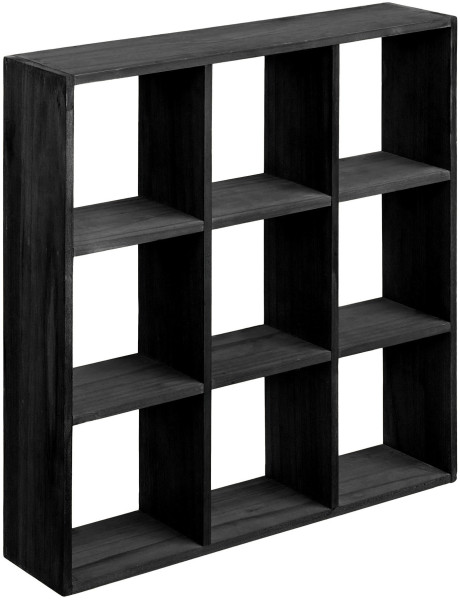 Étagère murale noire 9 niches 46 cm Moss House Nordic - 1