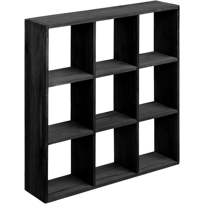 Étagère murale noire 9 niches 46 cm Moss House Nordic - 1