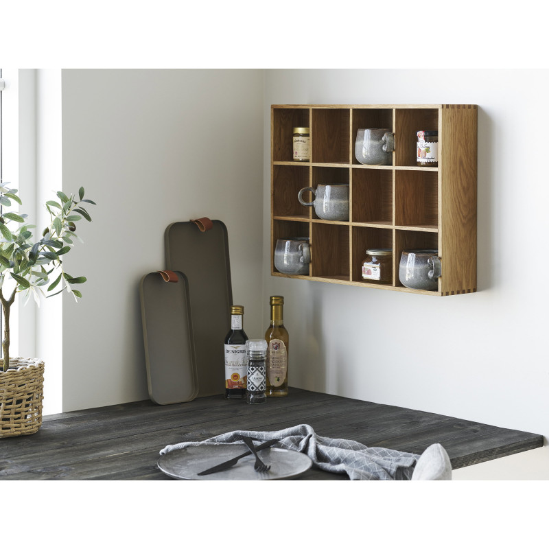 Étagère murale chêne 12 niches 51 cm Soria House Nordic - 2