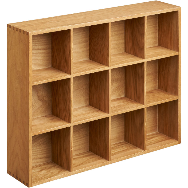 Étagère murale chêne 12 niches 51 cm Soria House Nordic - 1