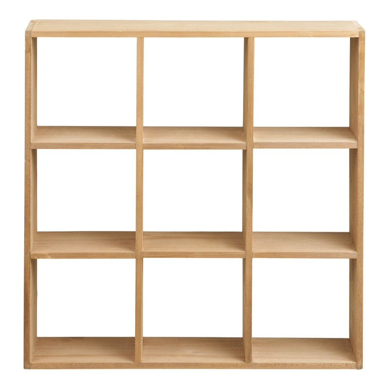Étagère murale bois naturel 9 niches 46 cm Moss House Nordic - 3
