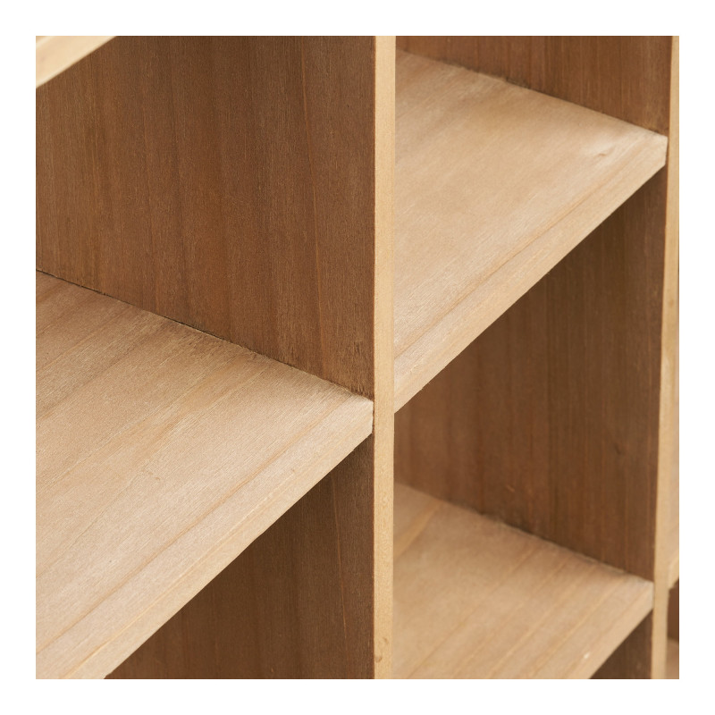Étagère murale bois naturel 9 niches 46 cm Moss House Nordic - 4