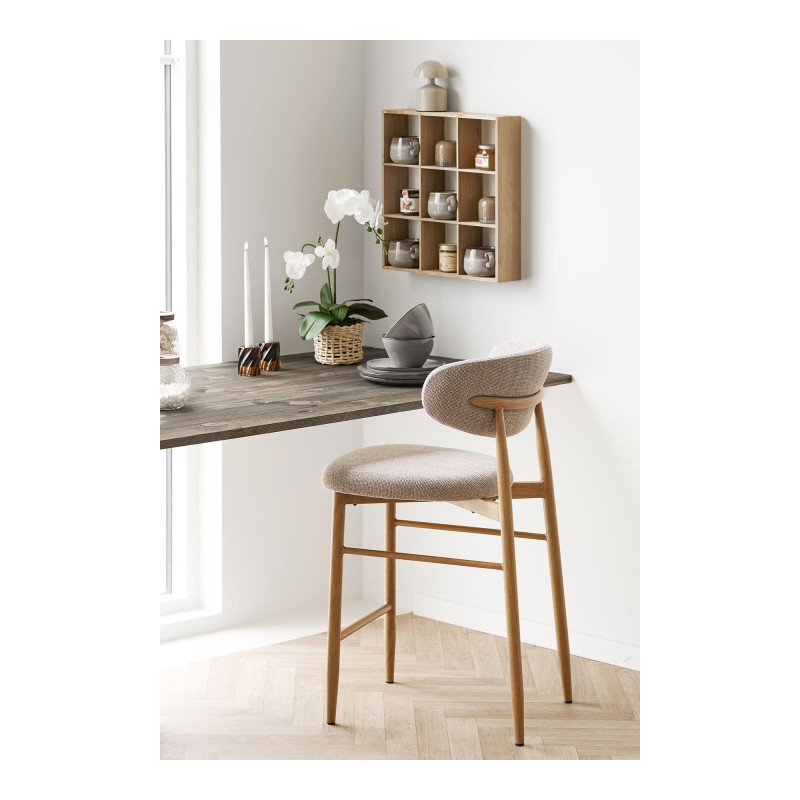 Étagère murale bois naturel 9 niches 46 cm Moss House Nordic - 5