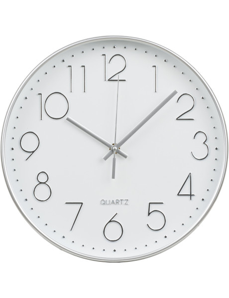 Horloge murale silencieuse verre argenté 30 cm Lalibela House Nordic - 1
