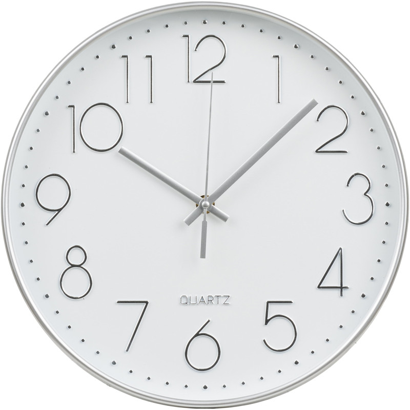 Horloge murale silencieuse verre argenté 30 cm Lalibela House Nordic - 1