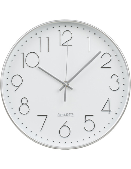 Horloge murale silencieuse verre argenté 30 cm Lalibela House Nordic - 1