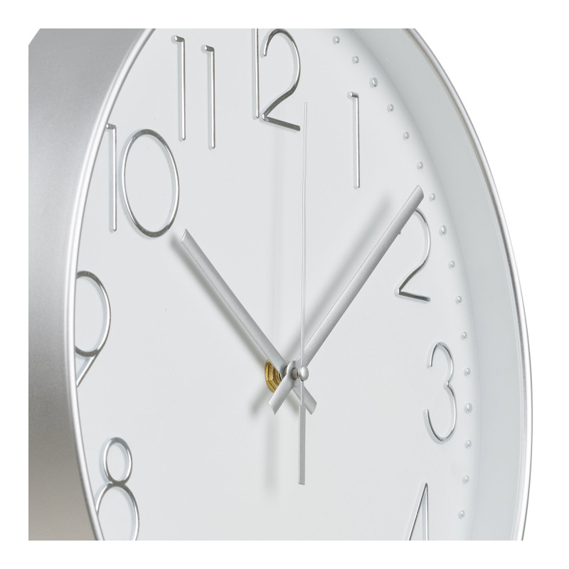 Horloge murale silencieuse verre argenté 30 cm Lalibela House Nordic - 4