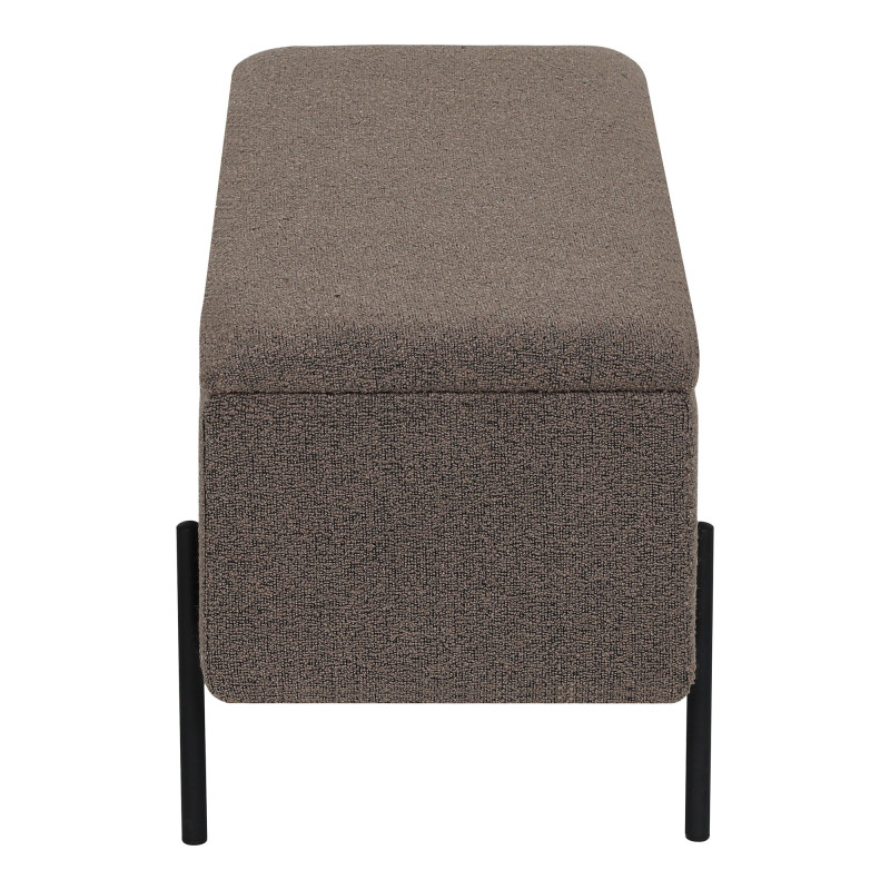Banc coffre bouclette marron pieds métal 95 cm Watford House Nordic - 6