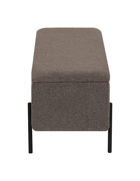 Banc coffre bouclette marron pieds métal 95 cm Watford House Nordic - 6