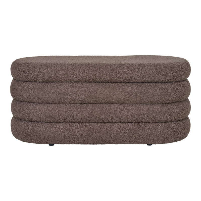 Banc coffre bouclette marron 103 cm Dartford House Nordic - 3