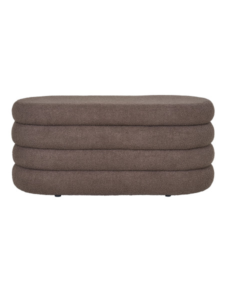 Banc coffre bouclette marron 103 cm Dartford House Nordic - 3