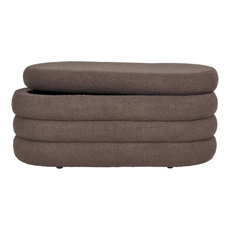 Banc coffre bouclette marron 103 cm Dartford House Nordic - 4