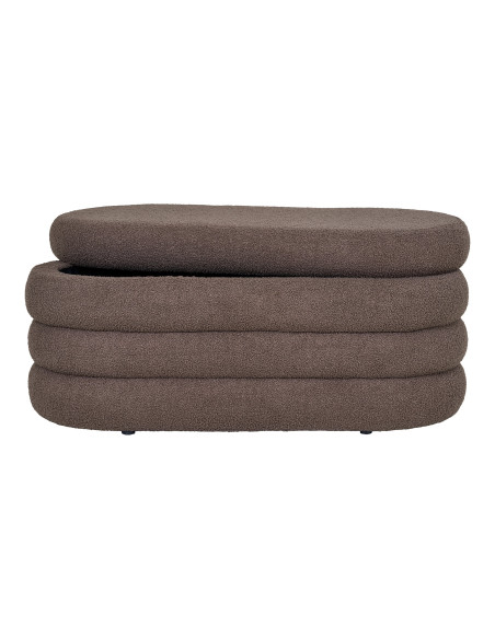 Banc coffre bouclette marron 103 cm Dartford House Nordic - 4