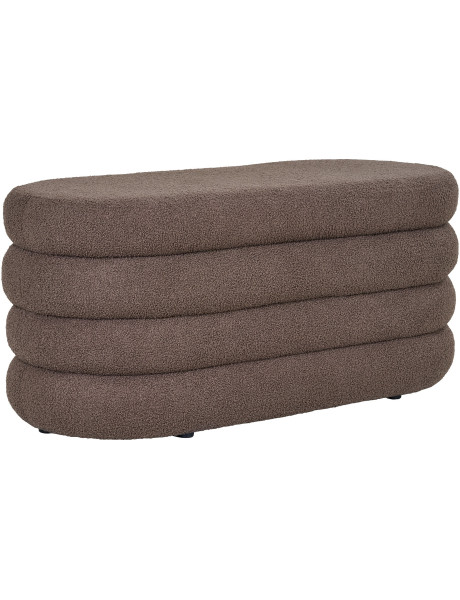 Banc coffre bouclette marron 103 cm Dartford House Nordic - 1