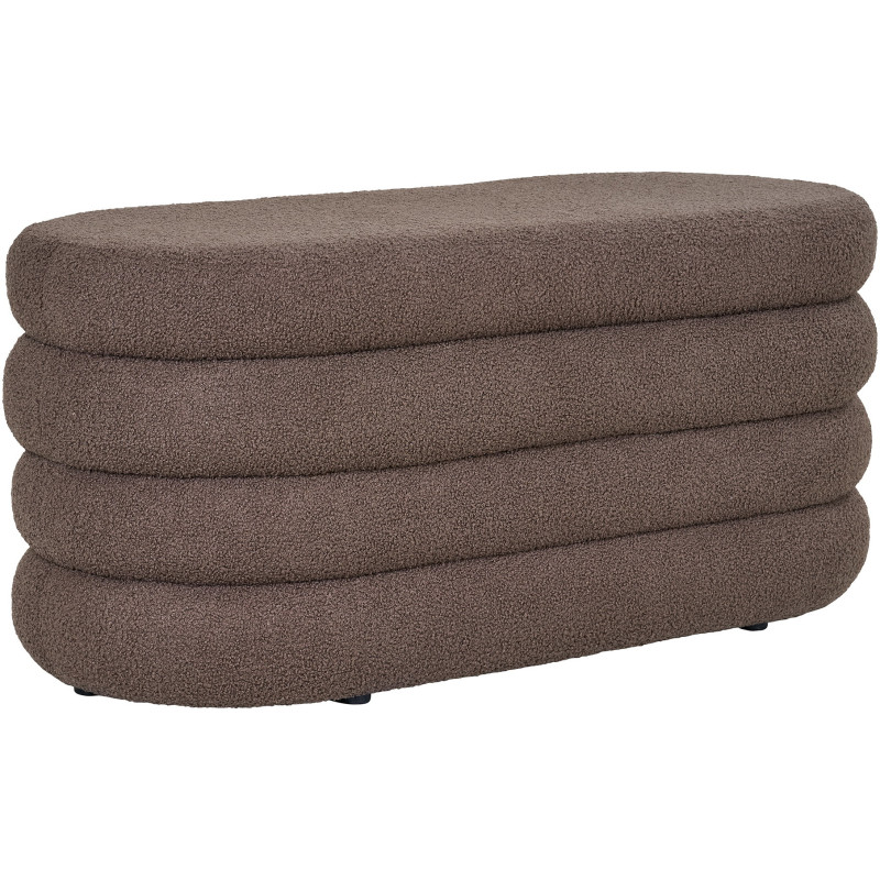 Banc coffre bouclette marron 103 cm Dartford House Nordic - 1
