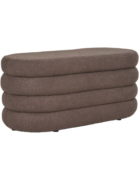 Banc coffre bouclette marron 103 cm Dartford House Nordic - 1