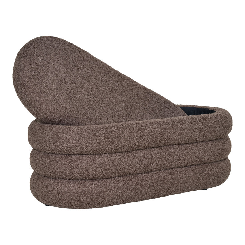 Banc coffre bouclette marron 103 cm Dartford House Nordic - 6