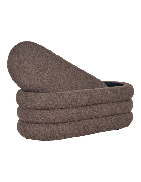 Banc coffre bouclette marron 103 cm Dartford House Nordic - 6