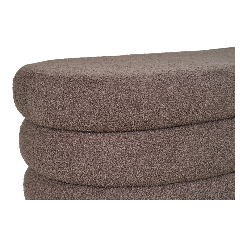 Banc coffre bouclette marron 103 cm Dartford House Nordic - 7
