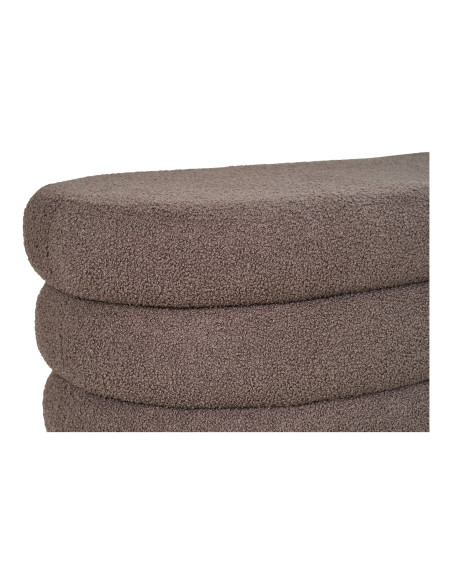 Banc coffre bouclette marron 103 cm Dartford House Nordic - 7