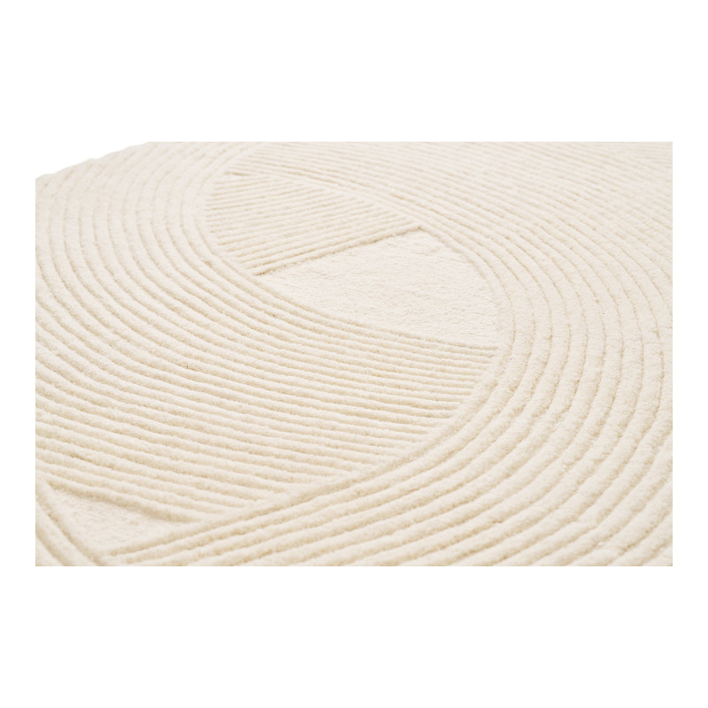 Tapis laine écru relief 160x230 cm Pune House Nordic - 3
