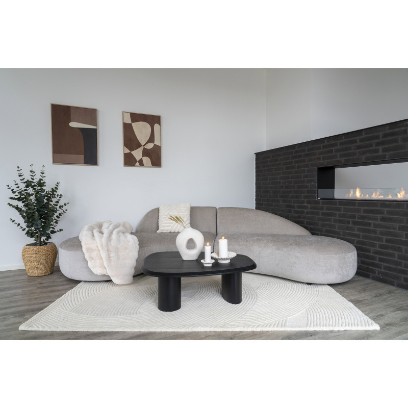 Tapis laine écru relief 160x230 cm Pune House Nordic - 5