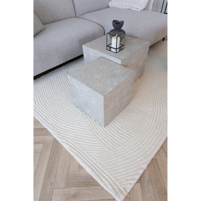 Tapis laine écru relief 160x230 cm Pune House Nordic - 6