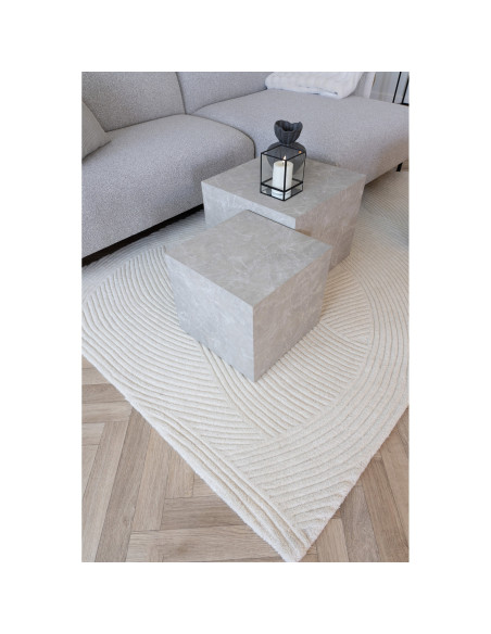 Tapis laine écru relief 160x230 cm Pune House Nordic - 6