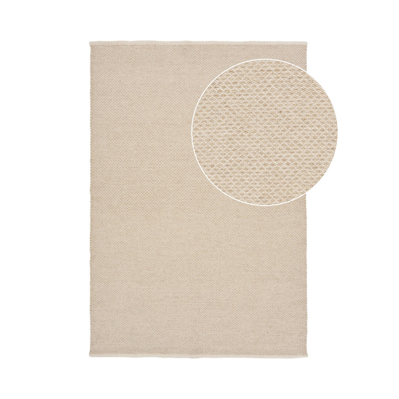 Tapis laine beige tissé main 160x230 cm Gaya House Nordic - 3