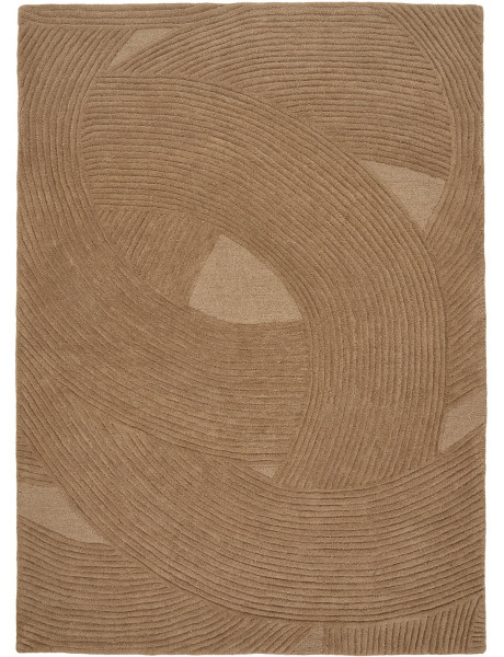 Tapis laine marron relief 160x230 cm Pune House Nordic - 1