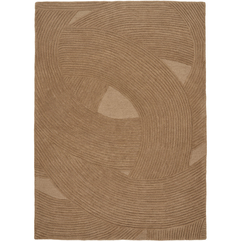 Tapis laine marron relief 160x230 cm Pune House Nordic - 1
