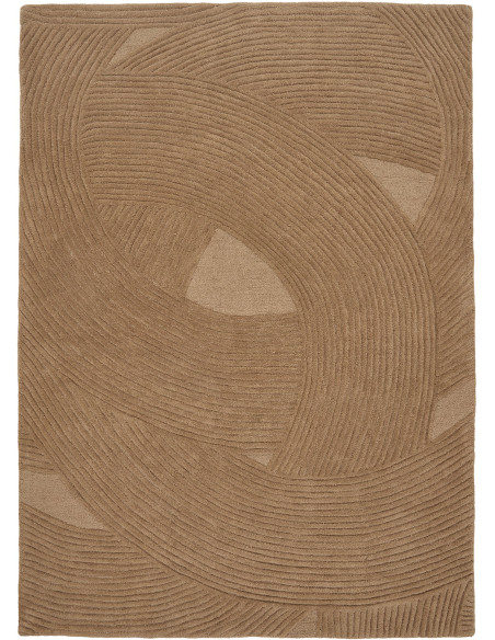 Tapis laine marron relief 160x230 cm Pune House Nordic - 1